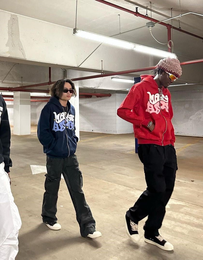 Red Mave Zip Hoodie